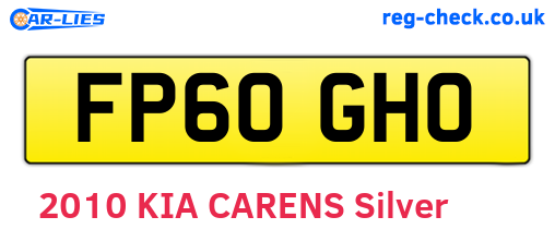 FP60GHO are the vehicle registration plates.