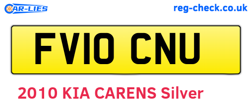 FV10CNU are the vehicle registration plates.