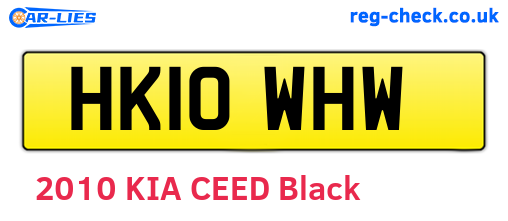 HK10WHW are the vehicle registration plates.