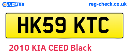 HK59KTC are the vehicle registration plates.