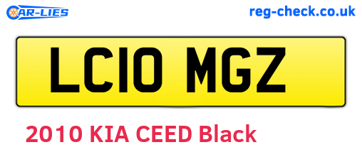 LC10MGZ are the vehicle registration plates.