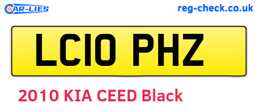 LC10PHZ are the vehicle registration plates.