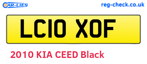 LC10XOF are the vehicle registration plates.