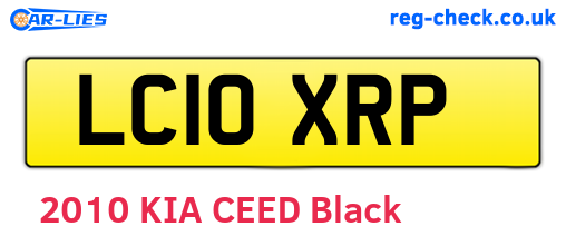 LC10XRP are the vehicle registration plates.