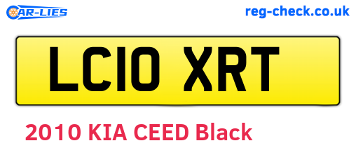 LC10XRT are the vehicle registration plates.