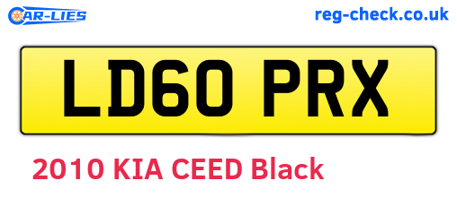 LD60PRX are the vehicle registration plates.
