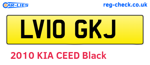 LV10GKJ are the vehicle registration plates.