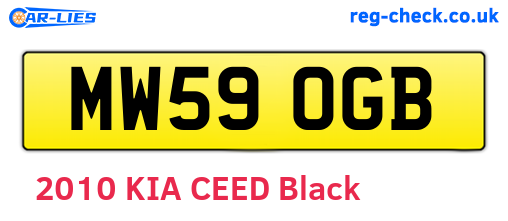 MW59OGB are the vehicle registration plates.