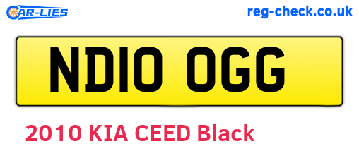 ND10OGG are the vehicle registration plates.
