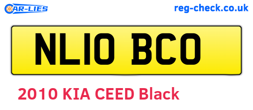 NL10BCO are the vehicle registration plates.