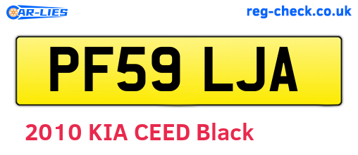 PF59LJA are the vehicle registration plates.