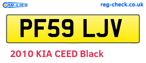 PF59LJV are the vehicle registration plates.