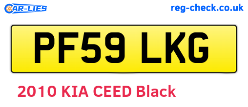 PF59LKG are the vehicle registration plates.