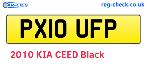 PX10UFP are the vehicle registration plates.