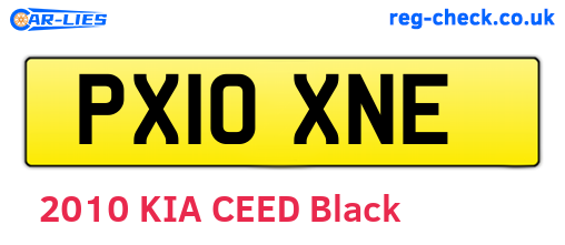 PX10XNE are the vehicle registration plates.