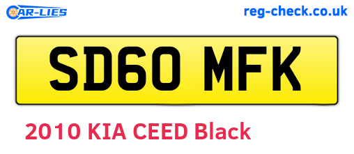 SD60MFK are the vehicle registration plates.