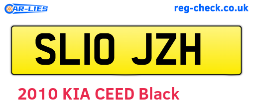 SL10JZH are the vehicle registration plates.