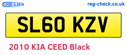 SL60KZV are the vehicle registration plates.
