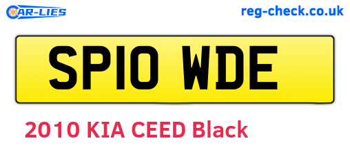 SP10WDE are the vehicle registration plates.