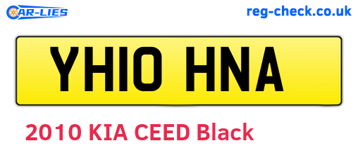 YH10HNA are the vehicle registration plates.