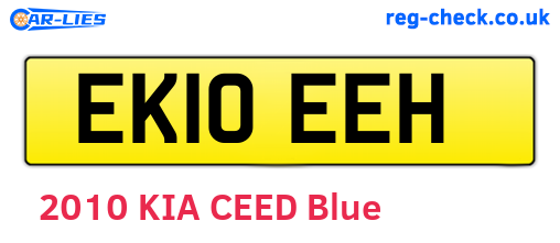 EK10EEH are the vehicle registration plates.