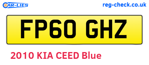 FP60GHZ are the vehicle registration plates.