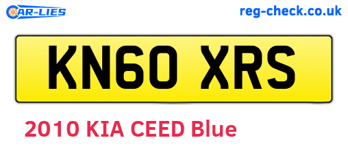 KN60XRS are the vehicle registration plates.