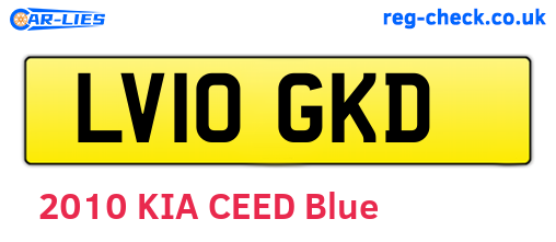 LV10GKD are the vehicle registration plates.