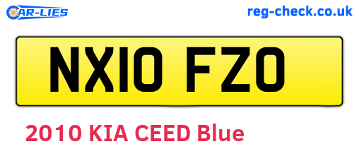 NX10FZO are the vehicle registration plates.