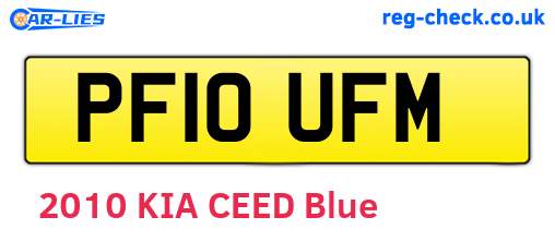 PF10UFM are the vehicle registration plates.