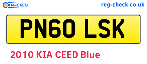 PN60LSK are the vehicle registration plates.