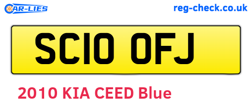 SC10OFJ are the vehicle registration plates.
