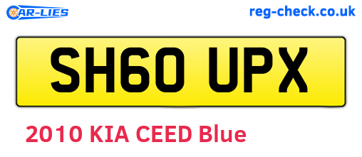 SH60UPX are the vehicle registration plates.