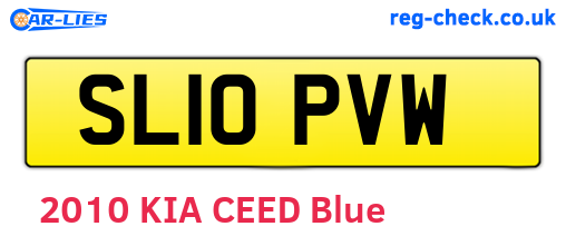 SL10PVW are the vehicle registration plates.