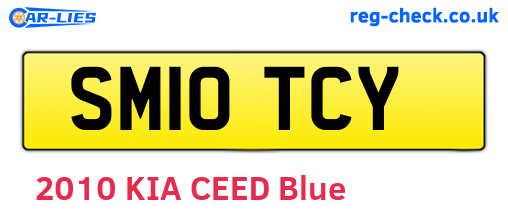 SM10TCY are the vehicle registration plates.