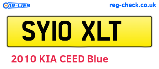 SY10XLT are the vehicle registration plates.