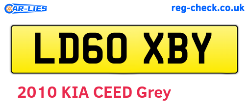 LD60XBY are the vehicle registration plates.