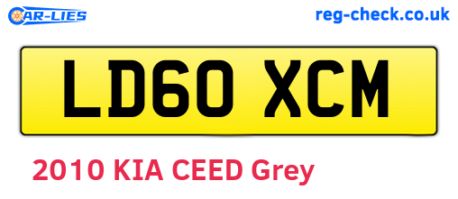 LD60XCM are the vehicle registration plates.