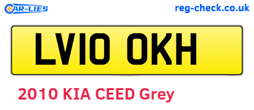 LV10OKH are the vehicle registration plates.