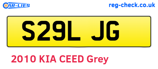 S29LJG are the vehicle registration plates.