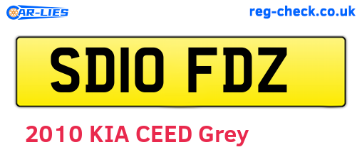 SD10FDZ are the vehicle registration plates.