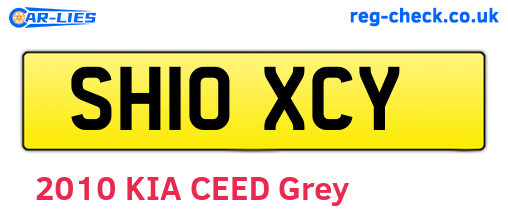 SH10XCY are the vehicle registration plates.
