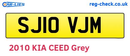 SJ10VJM are the vehicle registration plates.