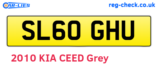 SL60GHU are the vehicle registration plates.