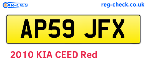 AP59JFX are the vehicle registration plates.