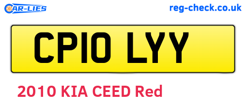 CP10LYY are the vehicle registration plates.