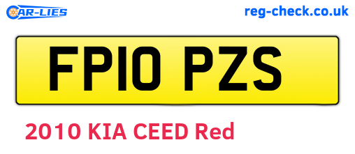 FP10PZS are the vehicle registration plates.