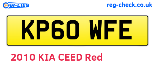 KP60WFE are the vehicle registration plates.