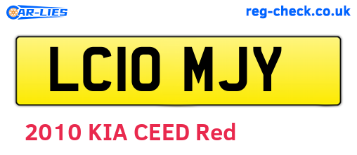 LC10MJY are the vehicle registration plates.