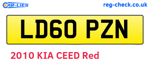 LD60PZN are the vehicle registration plates.